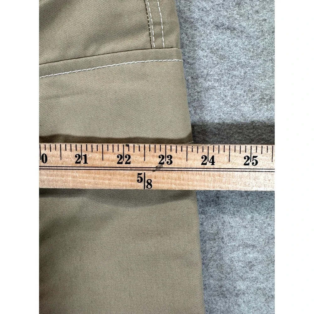 True Religion Cargo Pants Mens 32 Beige Cotton Straight Leg Hiking Flap Pockets